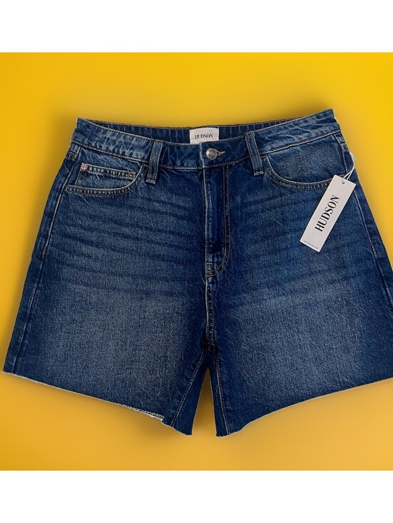 Pants - $135 New Hudson 5” Relaxed Raw Hem Denim Shorts Sparrow Size 27